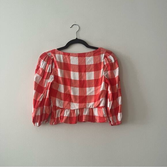 Lovers + Friends Alba Check Print Puff Sleeve Top - Picture 9 of 11